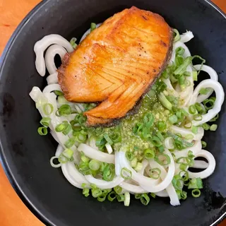 Salmon Basil Pesto Udon