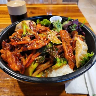 Spicy teriyaki chicken bowl