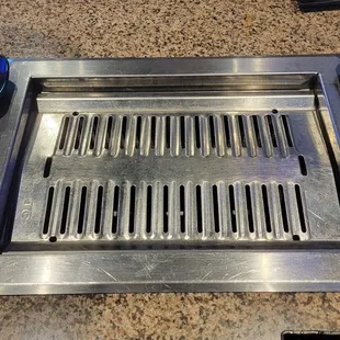 Banchan plates and grill