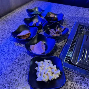 a variety of food items