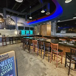 the interior of the restaurant