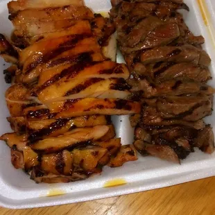 Beef and Chicken Teriyaki from the Family Meal Option.
