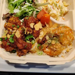 Double Garlic - special of the day - Garlic Chicken and Garlic Shrimp