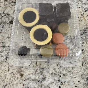 This was a $50 tray delivered. Very disappointing. Didn't even have a note as to who it came from.