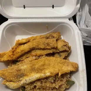 Whiting and Fried Rice