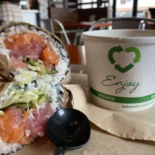 Sushi Burrito &amp; Cup Miso Soup