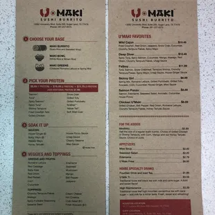 Full Menu