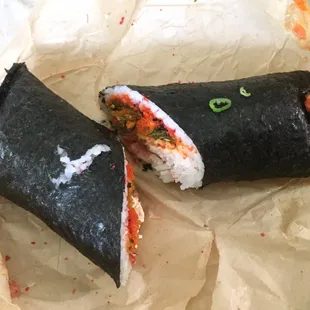 Sushi burrito 2 proteins $10.49