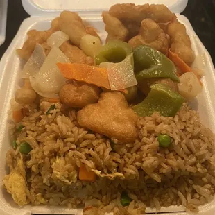 1/2 Sweet and Sour Pork combination meal