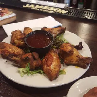 The smoked wings with Asian BBQ sauce