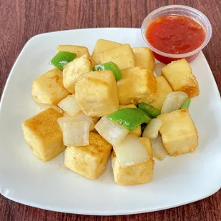 Salt Pepper Fried Tofu