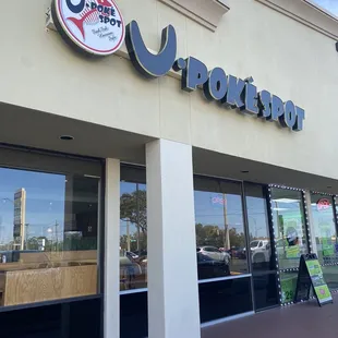 the front of the restaurant