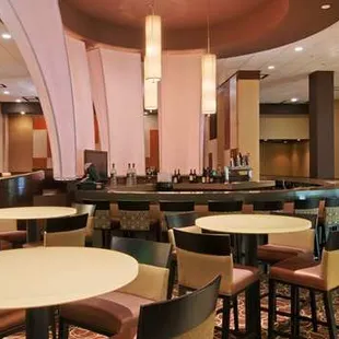 tables and chairs in a restaurant