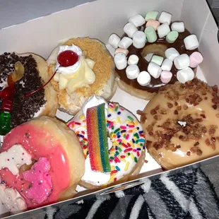 Not pictured is the key lime pie filled