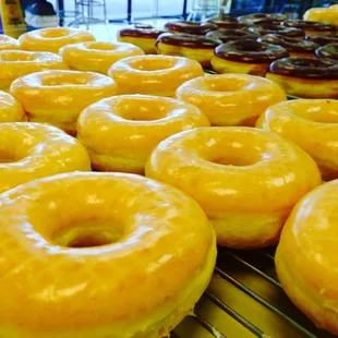  a variety of glazed donuts