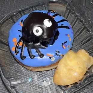 spider donut for Halloween!