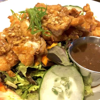 Mochiko Garlic Chicken Salad