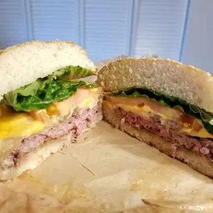 Inside the cheeseburger