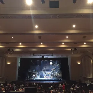 Time for the Musical Rent. The stage looks great. 3/4 full.