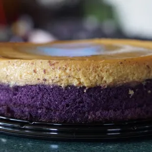 Consist of UBE cake on the bottom layer and FLAN layer on top *3/26/2021
