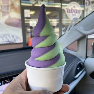 Pandan and Ube Swirl