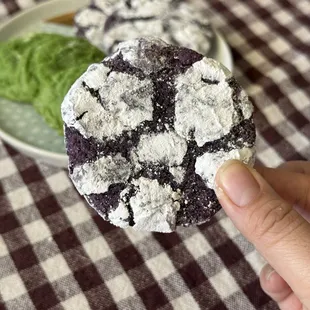 Ube Crinkle Cookies