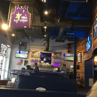 the inside of a restaurant