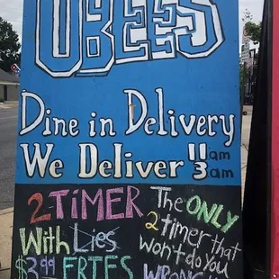 Ubee's did not honor the daily special posted outside their restaurant. Said it didn't start until 6PM. Sign was up at lunchtime.
