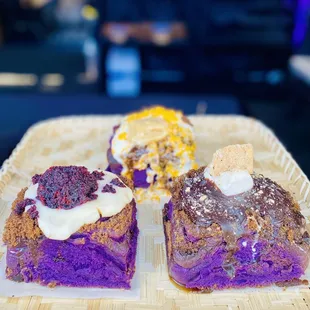 Ube Yema Cheese, Ube Red Velvet, Ube Champorado