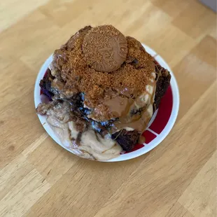Cookie butter ube cinnamon roll