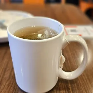 a cup of tea on a table