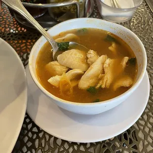 Small Tom yum chicken soup