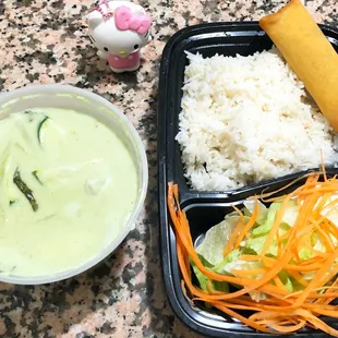 a meal in a plastic container