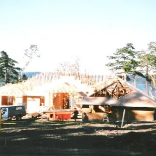 The Hall Home in Washington State; at framing