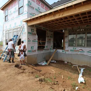 a house being built