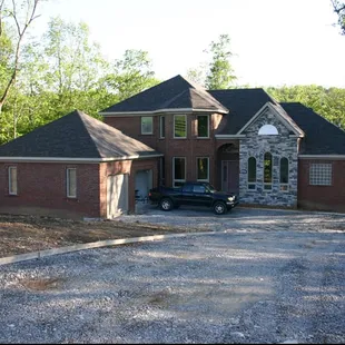 a brick and stone home