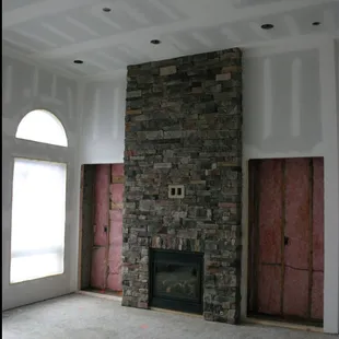 the interior of a house being remodeled