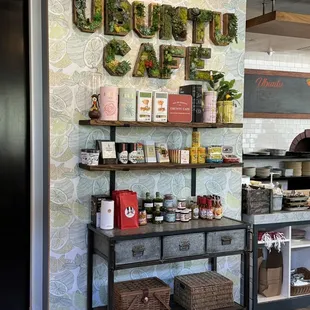 Inside seating and kitchen