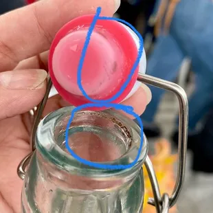 Disgusting water bottle rim and cap