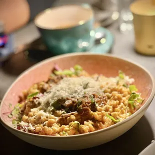 Beef short ribs on risotto