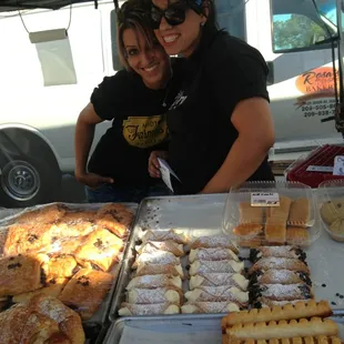 Fresh cannoli from Rosa&apos;s bakery!