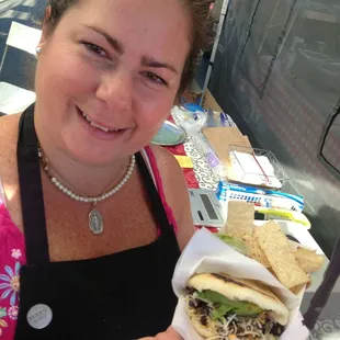 A Venezuelan arepa.