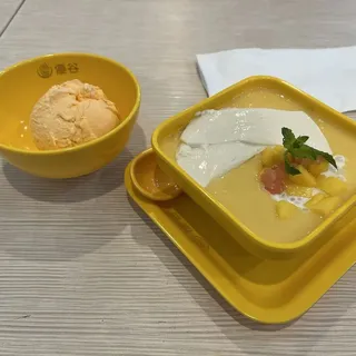 F09. Cold Mango Pomelo Sago with Tofu Pudding