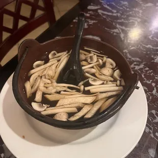 Mixed mushroom soup, very good umami flavors.