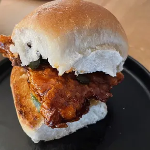 Hot fried chicken bun