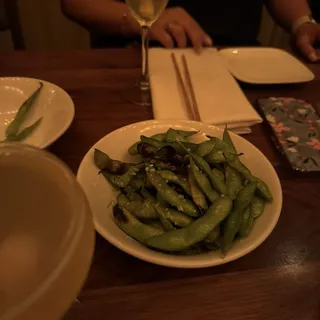 wood-fired edamame