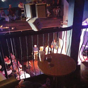 a view from the balcony