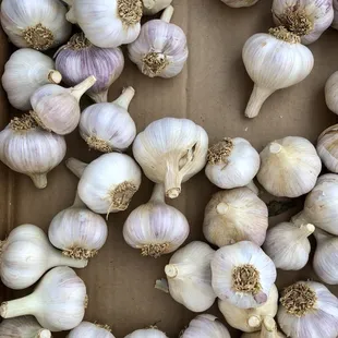 a box of garlic