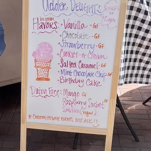 an ice cream shop sign