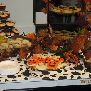 mmm..buttermilk pies w/plums, sugar cookies, red velvet cupcakes, buttermilk scones w/fresh lemon curd.  come get &apos;em!